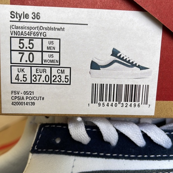 Vans Style 36 Classic Spot Dress Blues /True White WMNS - Picture 16 of 16